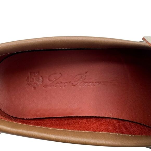 NEW Loro Piana Lomond Penny Loafers Autumn Chestnut Natu - Picture 10 of 14